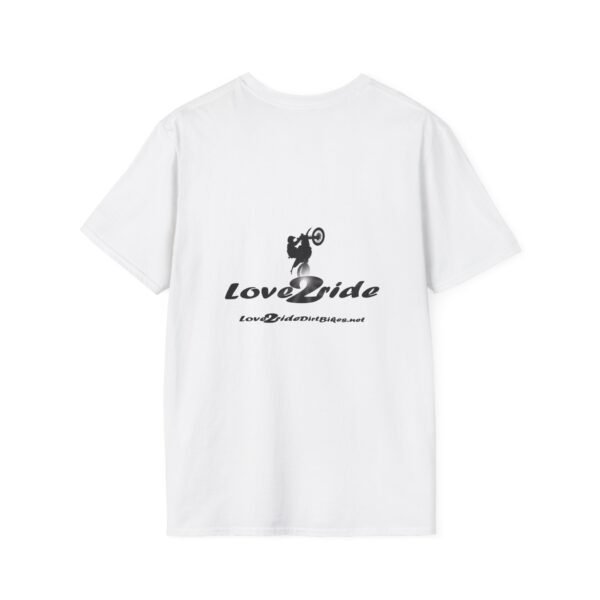 Silhouette Love2RideDirtBikes- Adventurous Spirit Unisex Softstyle T-Shirt - Image 2