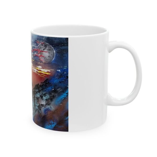 Motocross inspired abstract Ceramic Mug, (11oz, 15oz) - Image 4