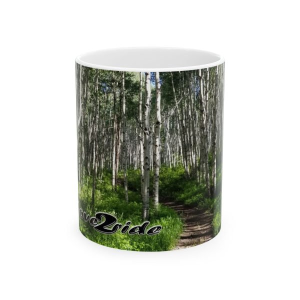 Love2ride through Aspen forests inspired Ceramic Mug, (11oz, 15oz)