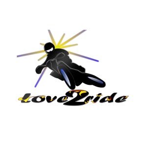 Love2Ride whip Transparent Logo Die-Cut Stickers, (DTF)