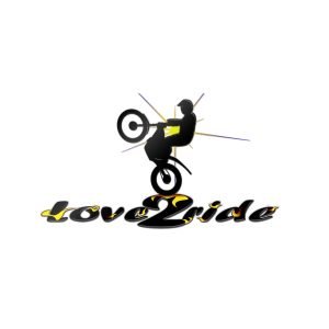 Love2Ride Trials Transparent Logo Die-Cut Stickers, (DTF)