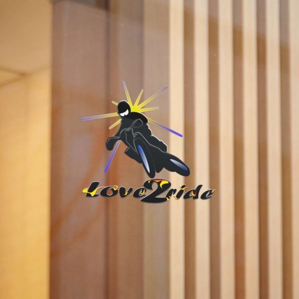 Love2Ride whip Transparent Logo Die-Cut Stickers, (DTF) - Image 4
